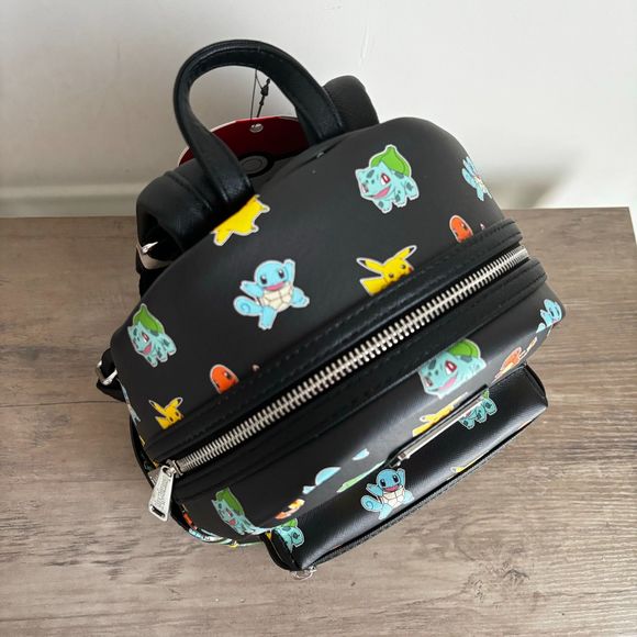Loungefly x Pokemon Starters Mini Backpack Black - Picture 10 of 11